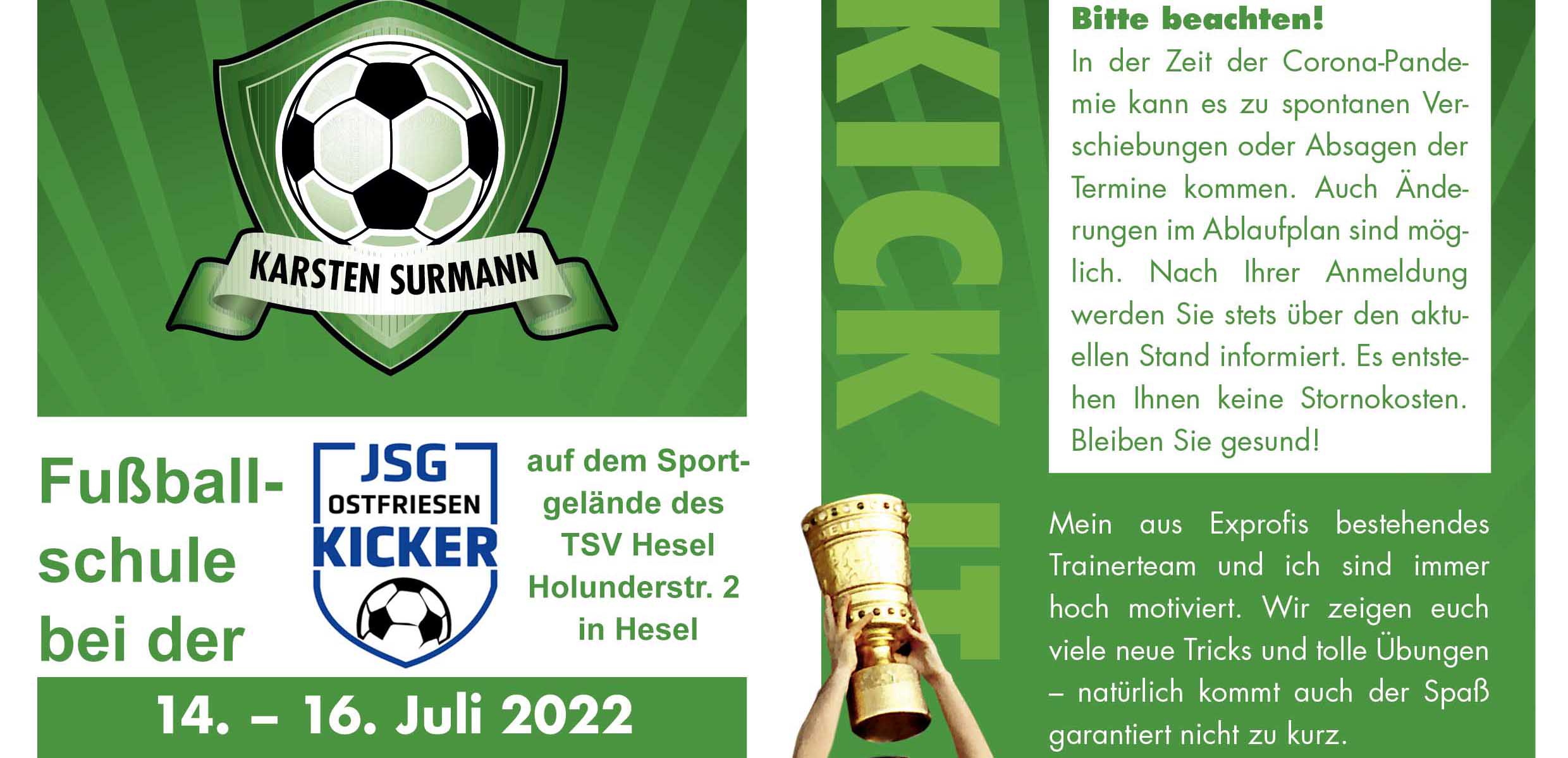 Read more about the article Fußballschule Surmann bei den Ostfriesenkickern